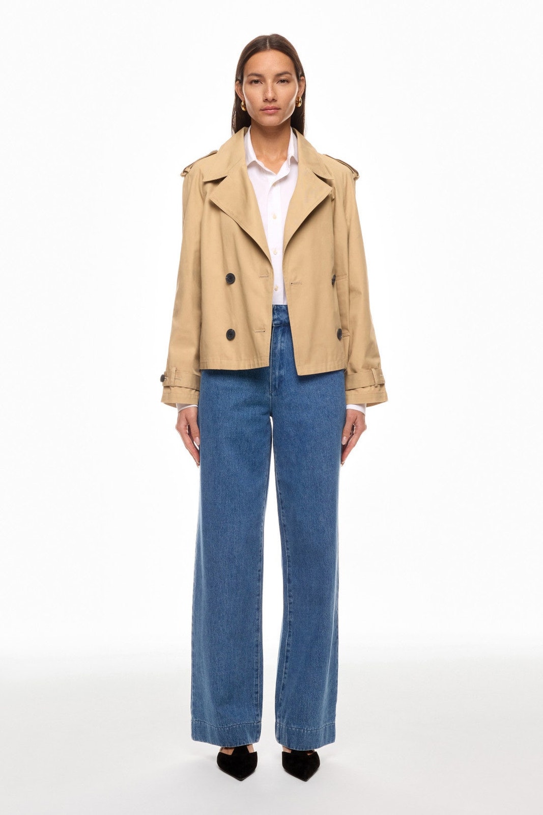 Fifteen Twenty - Chelsea Cropped Trench Jacket - Size Medium